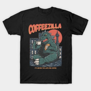 Coffeezilla Drinking Caffeine T-Shirt